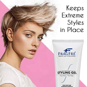 Firm Hold Hair Gel Fragrance Free 8 oz (2-Pack Gift Set) - Strong Styling Gel for Aggressive Hair Styles - Paraben Free Hypoallergenic Sensitive - Non-Irritating Vegan Gluten Free