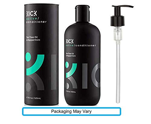 Kick Mens Conditioner - Tea Tree and Peppermint for Hair Loss - Proven High Performance Pro-Nourishing Mens Natural Anti Dandruff Treatment - 17oz