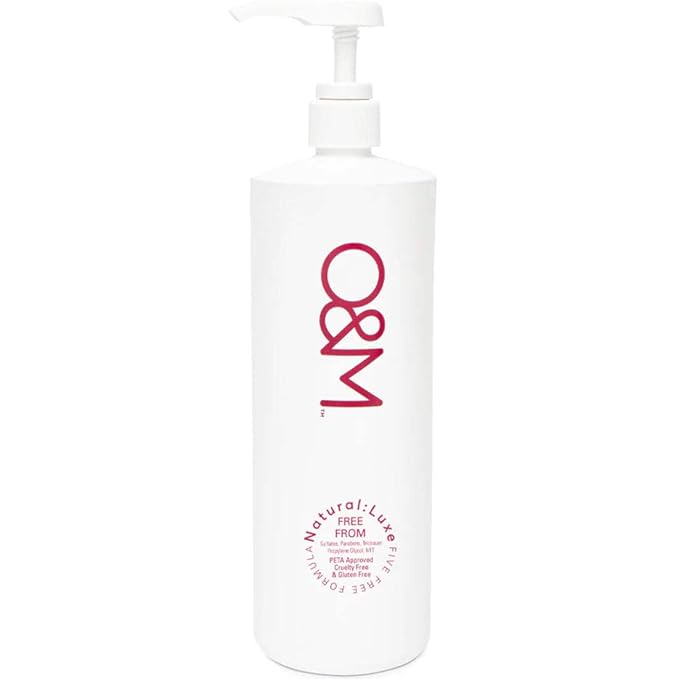 O&M Hydrate & Conquer Vegan Moisturizing Shampoo For Women + Men, Dry, Damaged, Colored Hair, Organic Coconut Oil, Vitamin A, B, C & E, Amino Acids, Paraben/Sulfate-Free, Made in Australia, 1L