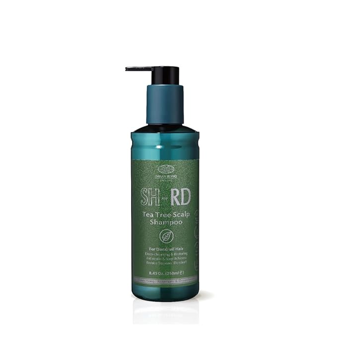 SH-RD Tea Tree Shampoo for Dry, Sensitive Scalp | 1% OTP Added Flake-Control | Deep Cleansing, Rebalancing, Dandruff Relief Shampoo - 8.45oz/250ml
