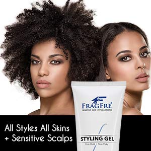 Firm Hold Hair Gel Fragrance Free 8 oz (2-Pack Gift Set) - Strong Styling Gel for Aggressive Hair Styles - Paraben Free Hypoallergenic Sensitive - Non-Irritating Vegan Gluten Free