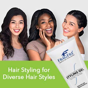 Firm Hold Hair Gel Fragrance Free 8 oz (2-Pack Gift Set) - Strong Styling Gel for Aggressive Hair Styles - Paraben Free Hypoallergenic Sensitive - Non-Irritating Vegan Gluten Free