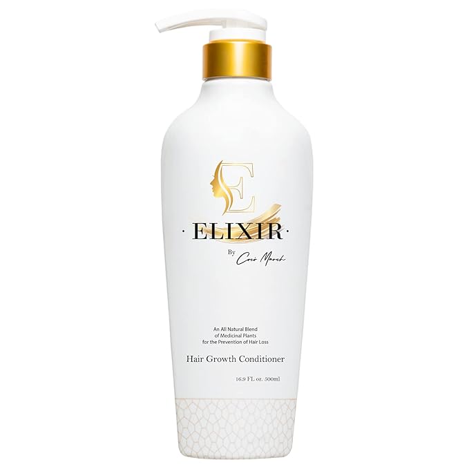 Elixir by Cocó March Hair Growth Plant Based Conditioner - Natural Formula, No Harmful Chemicals, No Parabens for Strengthening Hair & Increased Volume - 16.9 Fl Oz 500 ml
