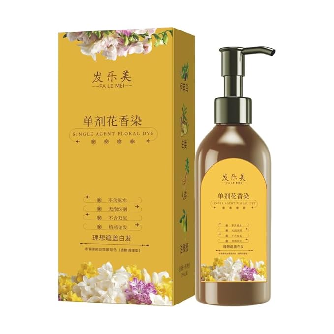 Instant Coffee Hair Dye Shampoo - 3 in 1, Hair Color Shampoo for Women & Men, Long Lasting,Light Brown Shampoo Para Pintar El Cabello, Easy to Apply at Home 500ML