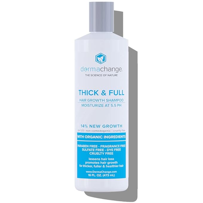 Hair Growth Shampoo for Thining and Hair Loss - Sulfate Free for Men and Women - Shinier, Volumizing and Thickening Shampoo for Color Treated Hair with Aloe Vera (16oz)