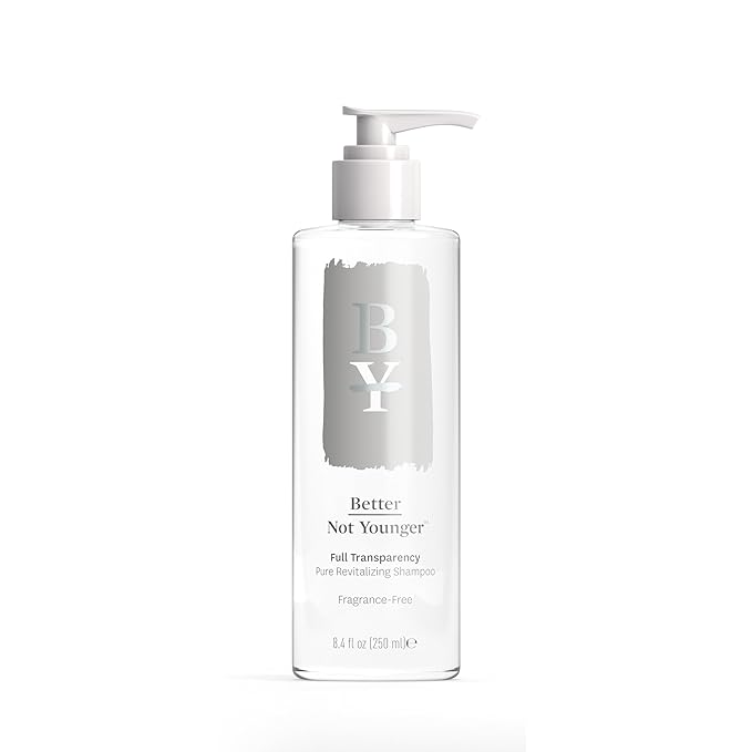 Better Not Younger Fragrance Free Shampoo for Women Over 40 – Sulfate Free Hypoallergenic Shampoo for Sensitive Scalp & Thinning Hair – Strengthens Fine, Aging Hair with Chia Seed & Yuzu – 8.4 fl oz