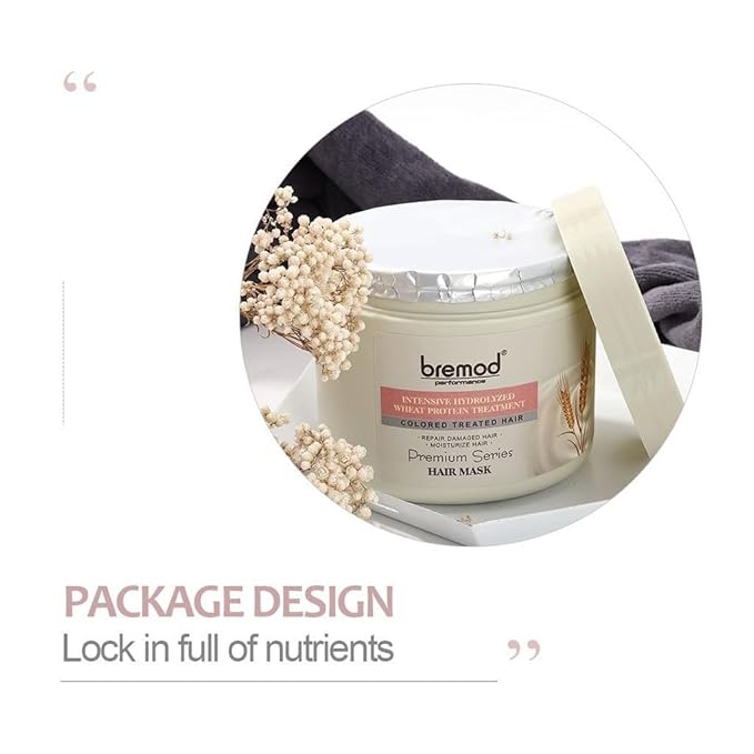 Vitamin B5 & Collagen Hair Mask Deep Repair Treatment for Dry, Damaged Hair Strengthens, Moisturizes, Boosts Volume, Creates Soft, Workable Hold 16.9 Fl Oz