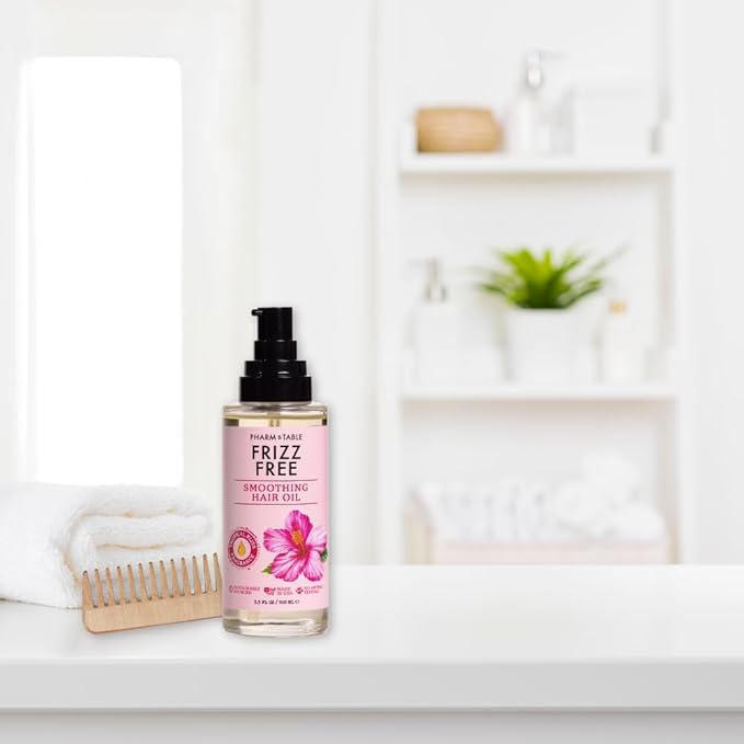 Frizz Free Smoothing Hair Oil - Made with Antioxidant-Rich Argan Oil, Nourish and Detangle Your Hair, 100ml