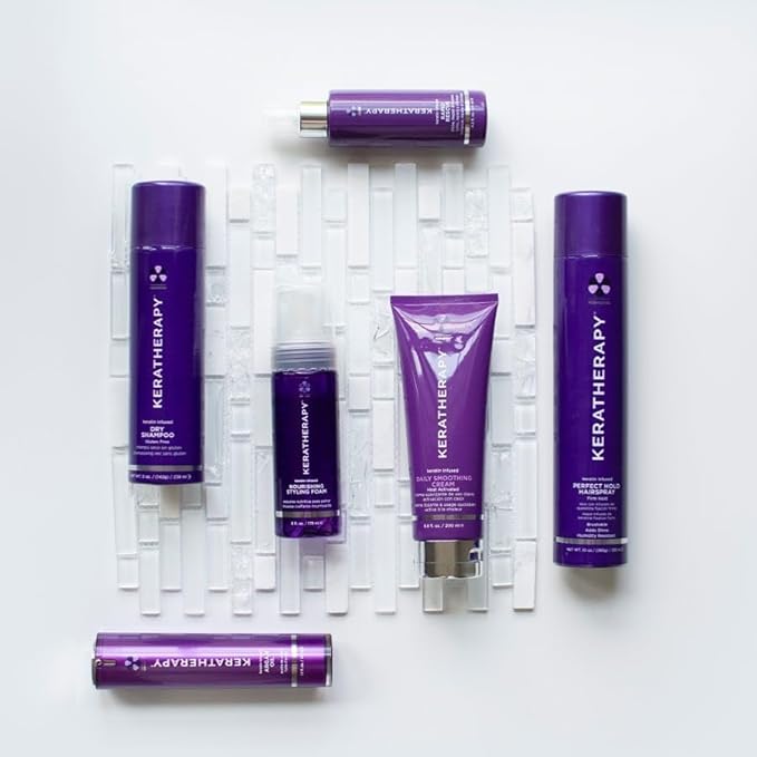 KERATHERAPY Daily Smoothing Cream, 6.8 fl. oz., 200 ml - Keratin Infused Smoothing Cream for Blowouts with Collagen, Jojoba Oil, Wheat & Argan Oil