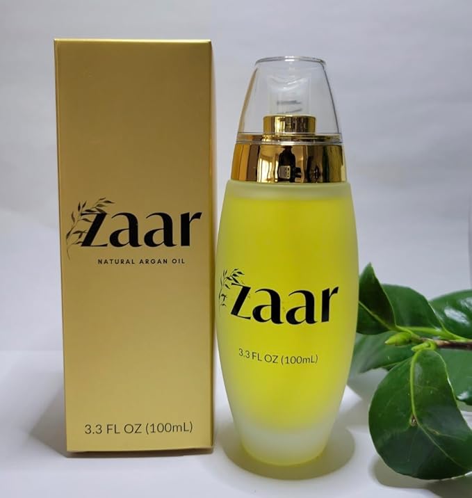 Zaar Natural Argan Oil, Argan Oil for Hair, Smooth & Shine Hair Polisher, Argan Oil of Morocco for Anti Frizz Control, Hair Growth