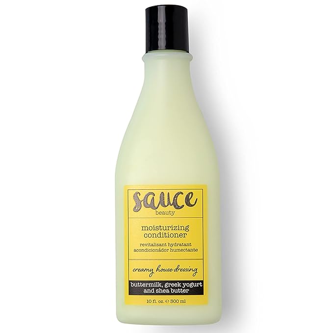 SAUCE BEAUTY Creamy House Dressing Hair Conditioner for Curly Hair, Fine to Medium Hair - Frizz Control Detangler (10 Fl Oz) | Moisturizing, with Shea Butter, Buttermilk, Greek Yogurt