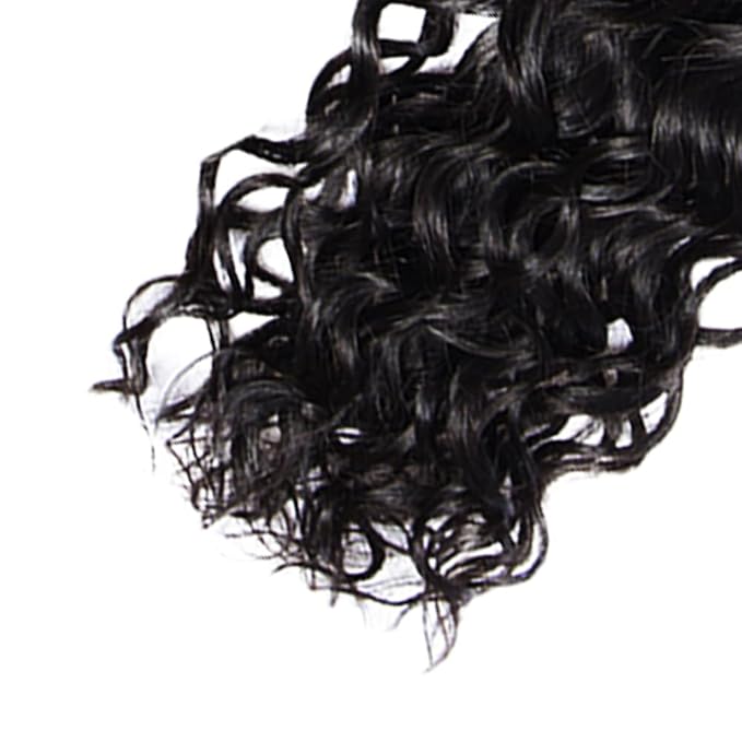 30 Inch Color 1B Bundles Human Hair Natural Black Water Wave Bundles Double Weft Niegmeag Hair Weave Peruvian Grade 8A Virgin Remy Hair Extensions