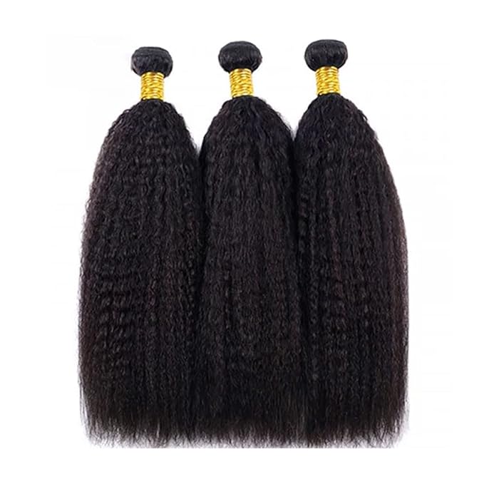 #1B Human Hair Bundles Yaki Straight Bundles 20 20 20 Inch Unprocessed Brazilian Virgin Hair Weave 3 Bundles 50 Grams Per Bundle Natural Color Bundle Human Hair Extensions