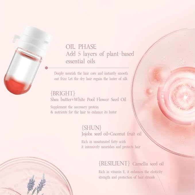 25Pcs Hair Perfume Oil, Light & Natural Hair Perfume, 2 in 1 Hair Treatment Oil & Hair Perfume, Avocado & Camellia Nourishment for Frizzy, Hair Oil for Women, Smoothing and Moisturizing