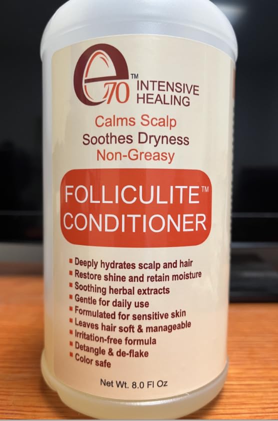 Folliculitis Treatment Shampoo and Conditioner with 3% BHA, Salicylic Acid, Aloe Vera & Tea Tree Oil - Anti Itch Shampoo for women & men with Flaky Scalp Treatment Acne, Made in USA by e70, 8 fl oz