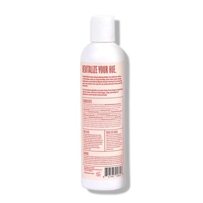 Overtone Daily Color Depositing Conditioner: 8oz Temporary Coloring Conditioner with Shea Butter & Coconut Oil, Refresh Color & Prevent Fading, Vegan & Cruelty-Free, Extreme Red is Ruby Red