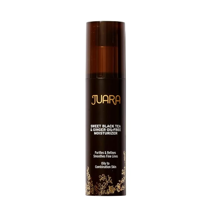JUARA: Sweet Black Tea & Ginger Oil-Free Moisturizer | Matte Finish Lotion Reduces Shine | Deluxe Moisturizing Facial Treatment | Plumping Hyaluronic Acid | Paraben & Sulfate Free | Vegetarian | 1.7oz