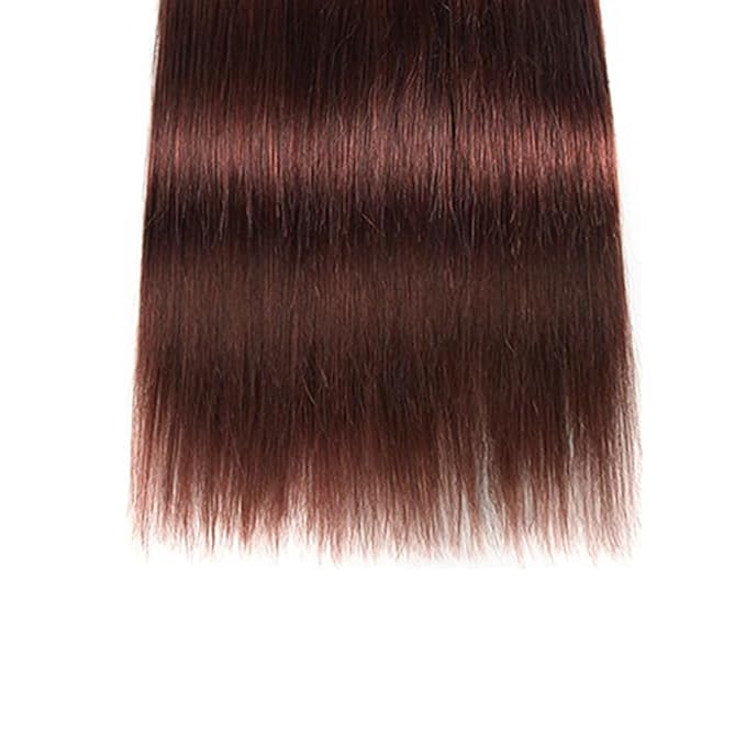 Auburn Human Hair Bundles Reddish Brown Straight Bundles Color 33 Bundle 16 18 20 Inch Silky Soft Unprocessed Brazilian Remy Hair Extensions Double Weft Bundle Hair Weave
