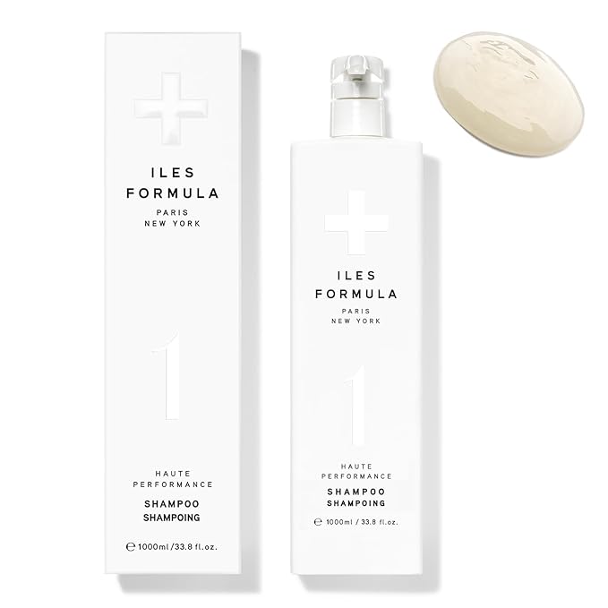 ILES FORMULA Shampoo - Sulfate, Paraben & Silicone Free - Deep Cleanse, Volumize, Detangle + Stops Breakage, Color & Extension Safe, with Macroloba Oil, Silk & Root Juices, 34 Fl Oz (1L)