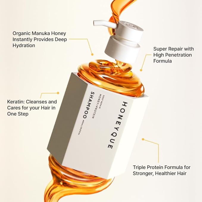 Deep Repair Moist Shampoo 450ml/15.2 fl. oz | Sulfate-Free Moisturizing Shampoo for Damaged Hair | Frizz Control & Hair Repair with Manuka Honey & Protein Complex | Japanese Hair Care