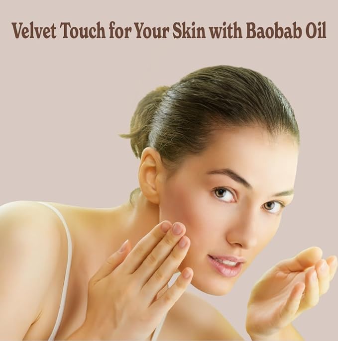 Natural Born Oils Baobab Oil, 16oz, Organic, Cold-Pressed, Nutrient-Dense, Deep Moisturizing for Skin, Hair Revitalizer