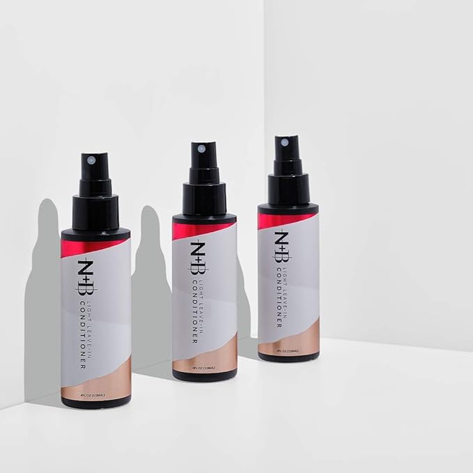 N+B Light Leave-In Conditioner & Detangler Spray | Curly, Straight, All Hair Types | Weightless No-Residue Moisturizer Repairs Dry Damaged Frizzy Hair | Sulfate & Paraben Free