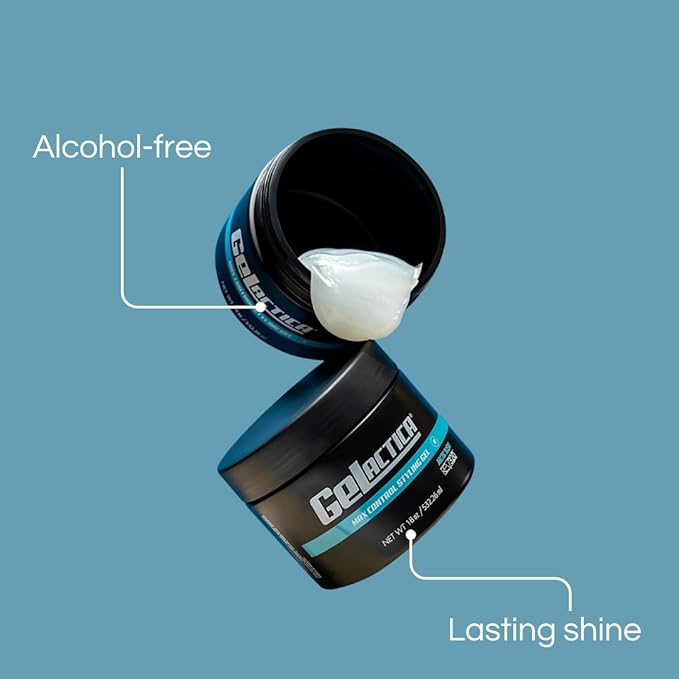 Max Control Hair Gel for Men, Alcohol-Free, Strong Hold Styling Gel, Natural Extracts for Long-Lasting Hold and Shine, Slick Back Hair Style 18 oz