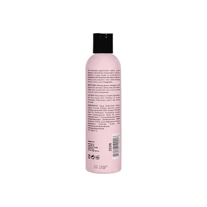 L'ANGE HAIR Violet Purple Toning Shampoo | Restores Hair Color | Tone Correcting Shampoo | Removes Yellow, Orange and Brassy Tone | UV Protection Shampoos | All Hair Types