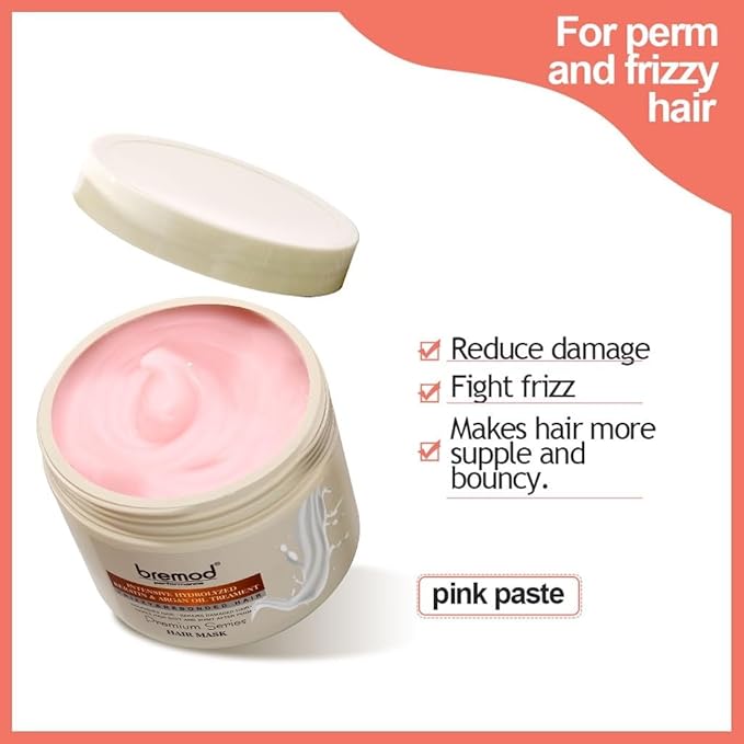 Argan Oil & Keratin Hair Mask Hydrating Deep Conditioner for Dry, Damaged, Frizzy & Rebonded Hair Anti-Fall, Strengthening, Moisturizing 16.9 Fl Oz