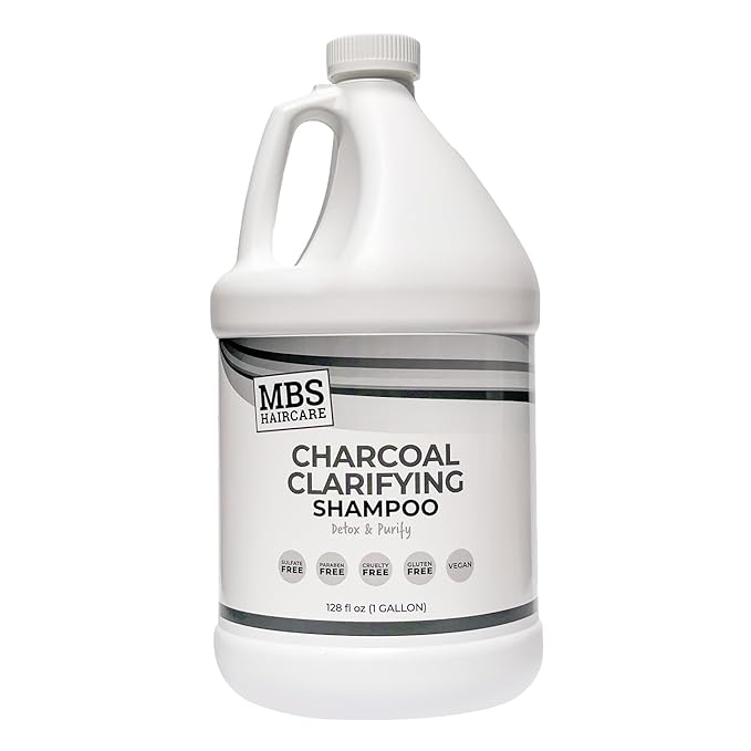 Charcoal Clarifying Shampoo Gallon – Deep Cleansing, Purifying & Gentle Formula for Scalp & Hair Care. Color Safe, Gluten-Free, Daily Purifying Shampoo for Healthy Hair