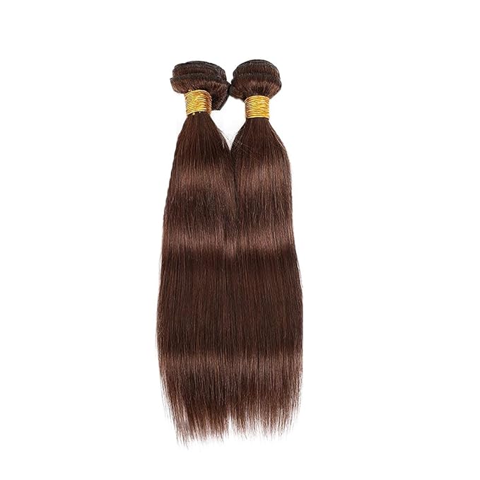 #4 Brown Bundles Human Hair Straight Bundles 20 22 Inch Human Hair Weave 2 Bundle Unprocessed Brazilian Virgin Hair Chocolate Straight Human Hair Extensions