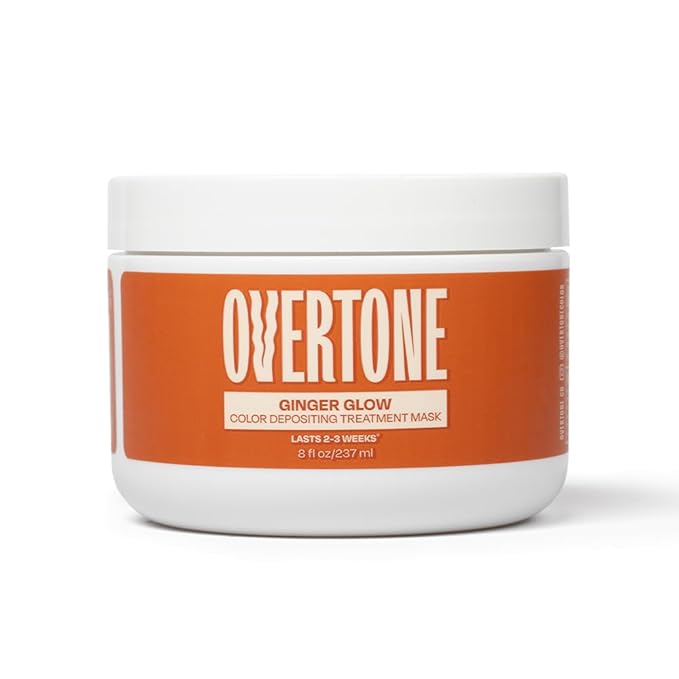 Overtone Color Depositing Semi-Permanent Hair Dye Conditioner - 8 oz For Natural & Color-Treated Hair, Moisturizing Shea Butter & Coconut Oil - Vegan & Cruelty-Free, Ginger is now Ginger Glow