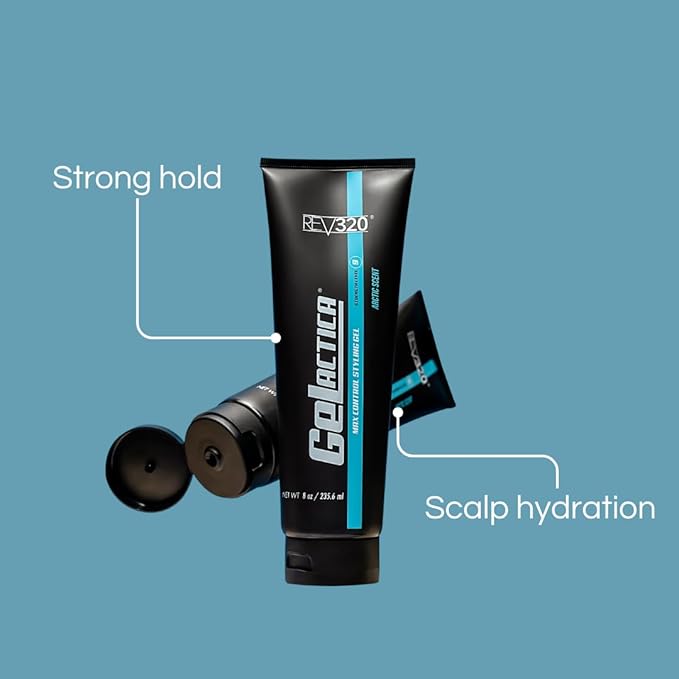 Max Control Hair Gel for Men, Alcohol-Free, Strong Hold Styling Gel, Natural Extracts for Long-Lasting Hold and Shine, Slick Back Hair Style 18 oz