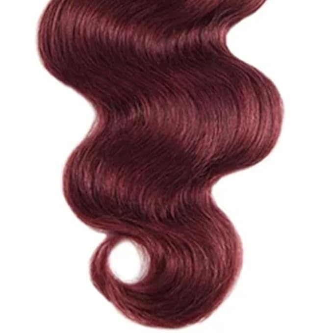 Burgundy Body Wave Bundles Human Hair Color 99j Body Wave Bundles Wine Red Brazilian Human Hair Wet and Wavy Soft Silky for Black Woman 10 12 14 Inch