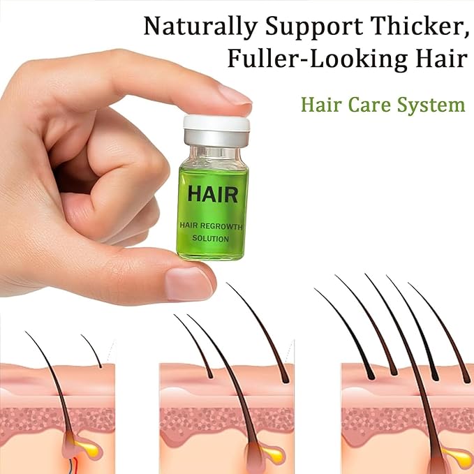 Hair Regrowth System – Advanced Hair Growth Treatment with Ginseng, Eclipta Prostrata, Peppermint Oil & Ginger Root, Thickening Serum for Men & Women (1)