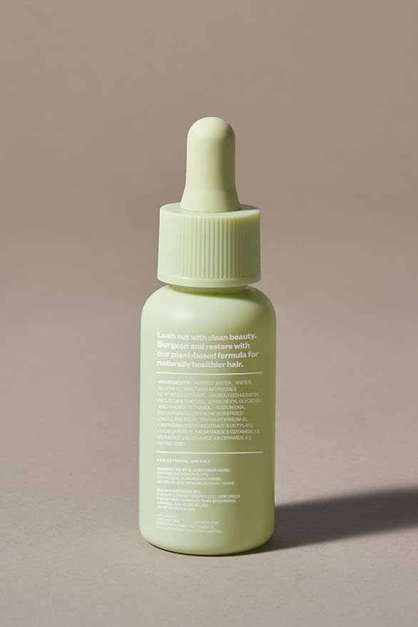Justhuman Hair Serum For Hair Growth & Hair Loss Protection In 30 Days, Dual Action Volumizing/Thickening Serum With Burgeon-Up Stem Extract For Men & Women, Sulfate Free, Paraben Free, 30ml