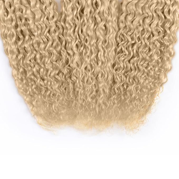 #22 Ash Blonde Bundles Human Hair Water Wave Bundles 18 20 22 Inch Human Hair Weave 3 Bundle Unprocessed Brazilian Virgin Hair Blonde Water Wave Human Hair Extensions 50 Grams/Bundle