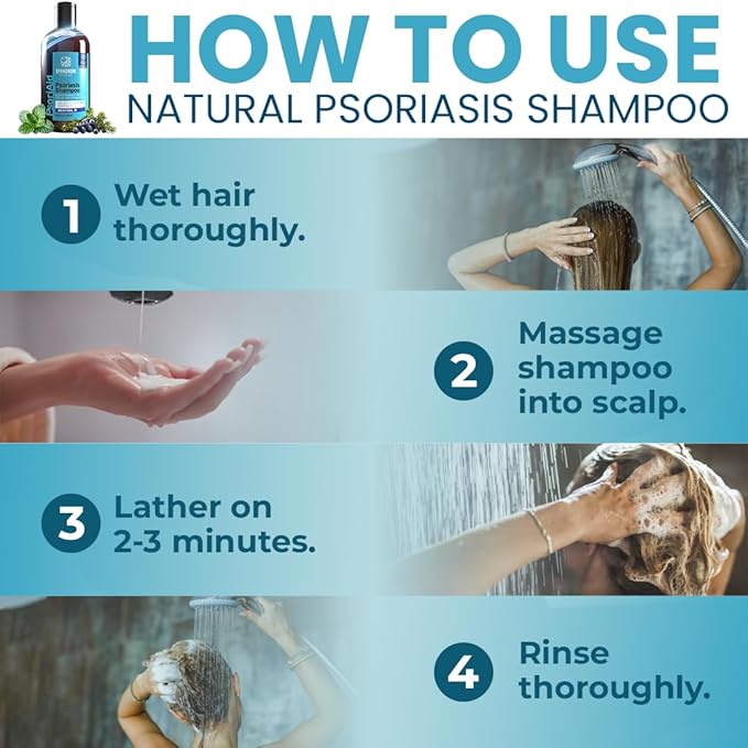 NEW 2025 Psoriasis Shampoo with Salicylic Acid | 13.5 fl. oz | New Formula with Peat and Menthol for itchy, flaky and red scalp.