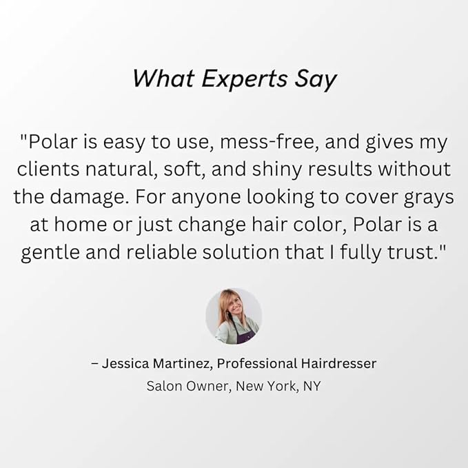 Polar Haircare - Hair Dye Shampoo for Gray Hair for Women & Men (Light Brown) Natural Hair Dye Kit - Semi Permanent Hair Dye Shampoo - Vegan Hair Dye USA 6.76 Fl Oz