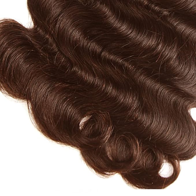 Color #4 Bundles Human Hair Brown Body Wave Bundle Niegmeag 22 24 26 Inch Chocolate Brown Human Hair Bundles Double Weft Color 4 Body Wave Bundle