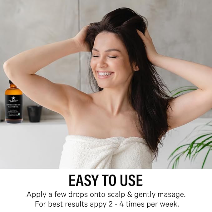 The Goodbye Company Black Castor Oil – USDA Certified Organic (120mL / 4.25oz) – Cold-Pressed & Unrefined – 100% Pure & Hexane-Free – Glass Bottle – Nourishing Oil for Eyebrow, Eyelash & Hair Growth