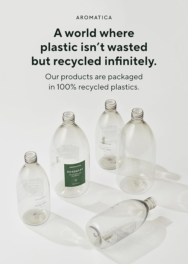 AROMATICA Rosemary Scalp Scaling Shampoo and Conditioner Set 13.53 fl.oz each – Vegan Hair Care Gift Set with Rosemary Oil. Sulfate Free Shampoo Conditioner For Hair Growth