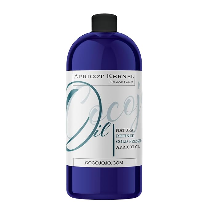 Apricot Kernel Oil - Pure Natural Unrefined Cold Pressed Vegan Non GMO Natural Skin Moisturizing for Hair Skin Face- Raw Bitter Scent - Packaging May Vary (32 oz)