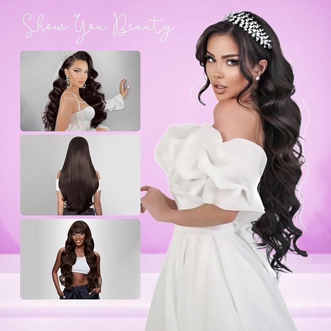 Clip in Hair Extensions Real Human Hair,100% Seamless Invisible Remy Human Hair Silky Straight,Clip Extensions for Women, 8pcs Per Set with Double Weft,2 Dark Brown,24inch 120g/4.2oz