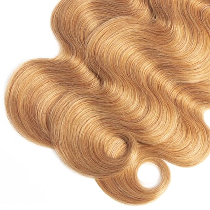 30 32 34 Inch Ombre Human Hair Bundles 1B27 Body Wave Bundles Niegmeag Virgin Soft and Silky Remy Hair Extensions Double Weft Honey Blonde Bundle Hair Weave