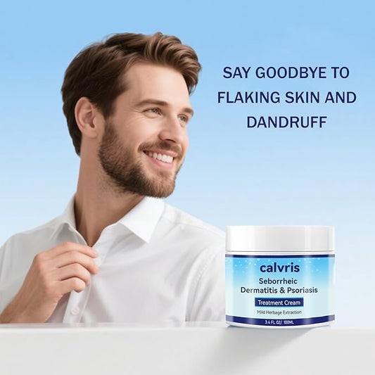 Calvris Scalp Comfort Balm - Steroid-Free Botanical Formula for Dry, Itchy Scalp & Skin, 3.4 Fl Oz | Natural Soothing Relief with Cooling Sensation