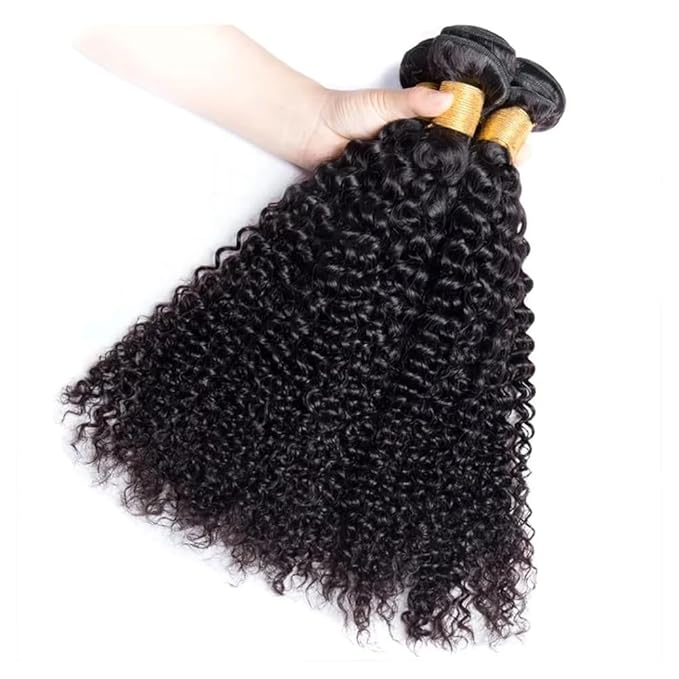 Deep Wave Bundles Human Hair Natural Black Deep Curly Human Hair Bundles 24 24 24 Inch Loose Wave Bundle Brazilian Virgin Remy Hair Extensions Silky Soft Double Weft Deals