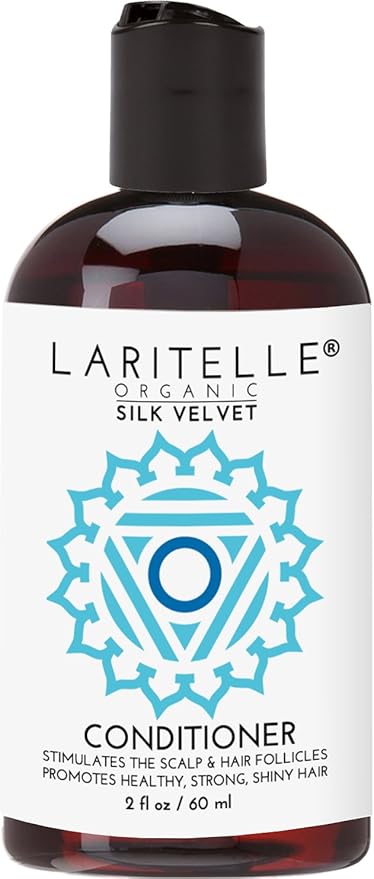 Organic Travel Size Conditioner 2 oz | Organic Prunella, Sesame, Flaxseed, Shea + Keratin + Biotin + Renewing Hair Growth Rosemary, Geranium, Myrtle, Ravintsara, Chamomile & Laurel Leaf | GF