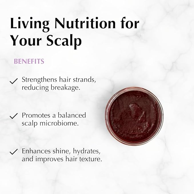Hibiscus Rosemary Compote Hair & Scalp Fortifier | Superfood Infused Formula | Conditions, Strengthens, Promotes Growth | Balances Scalp Microbiome for Healthy Hair & Scalp