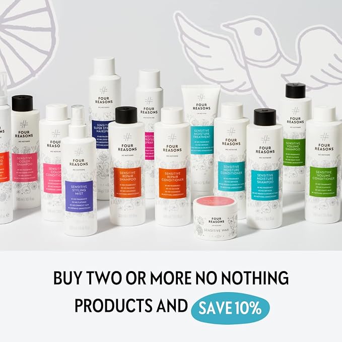 No nothing Hair Repair Shampoo for dry damaged hair - Fragrance Free - fortified with Amino Acids 10.15 oz